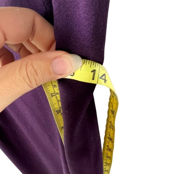 Vintage 90s Scott McClintock Purple Sleeveless Tapered Full Length Dress 4 - Picture 11 of 12